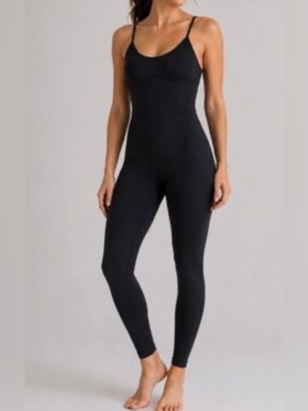 Vuori Black Slim-Strap Jumpsuit